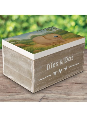 Mr. & Mrs. Panda Erinnerungsbox Wombat Design ohne Spruch in Weiß
