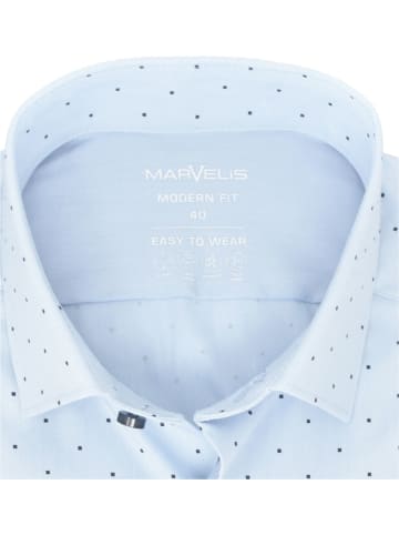 MARVELIS Modern Fit Easy-To-Wear Hemd in Hellblau