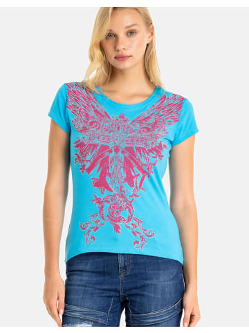 Cipo & Baxx T-SHIRT WT341 in TURQUOISE