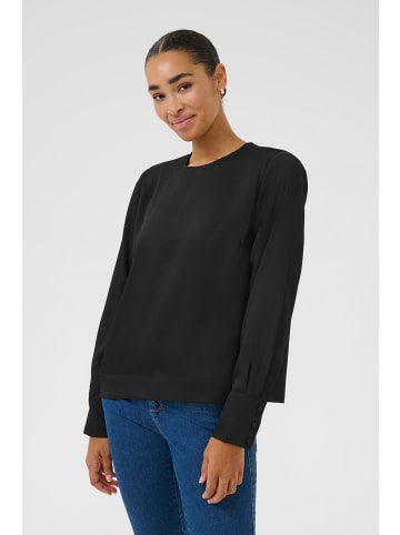 Kaffe Langarm-Bluse KAbonita Regular fit in Black Deep