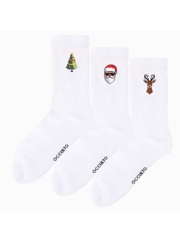 Occulto 3er Pack Weihnachts Tennissocken Claus in Mix1