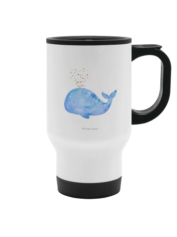 Mr. & Mrs. Panda Thermo-Kaffeebecher Wal Konfetti ohne Spruch in Weiß