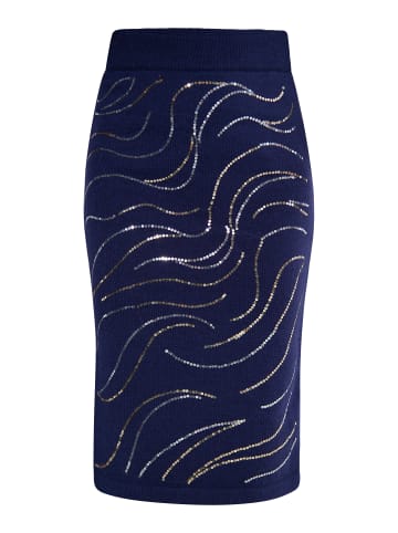 usha BLACK LABEL Damen Midirock in Marine