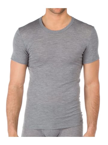 Calida T-Shirt Wool&Silk in Platin melange