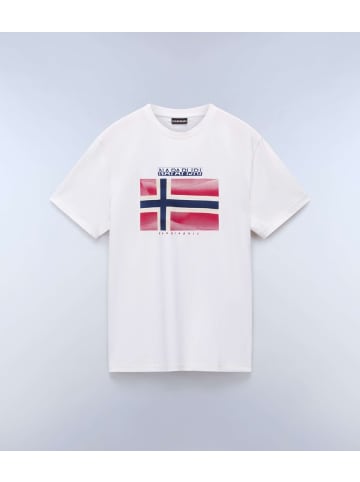 Napapijri T-Shirt "S-Lari Ss" in Weiß