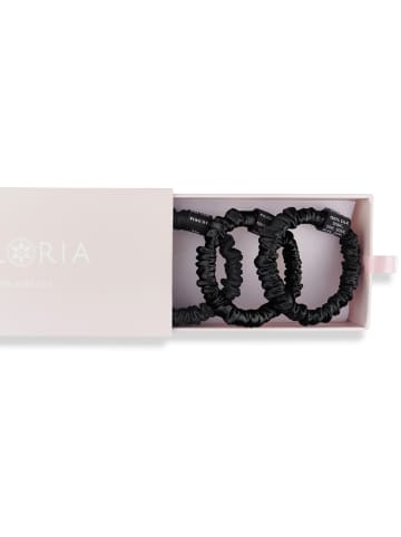 Ailoria DOUX Set 3 Scrunchies S aus Seide in schwarz