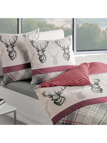 Traumschlaf Bettwäsche Hirsche in rot