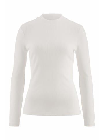 Hessnatur Rib Longsleeve Slim in naturweiss