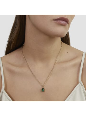 s.Oliver Kette Green Stone in gold