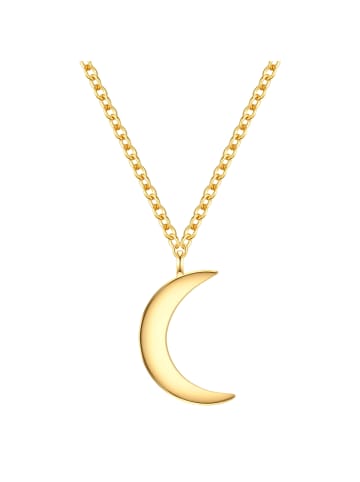 Halskette Mond aus Sterling Silber in gelbgold