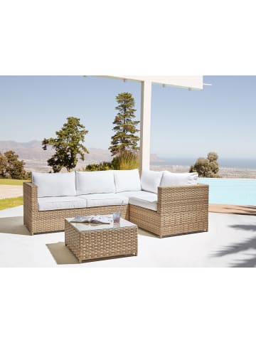 Beliani 2-tlg Sitzgruppe AVOLA in Weiß