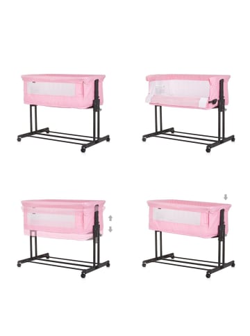 Chipolino Beistellbett 2 in 1 Zen in rosa