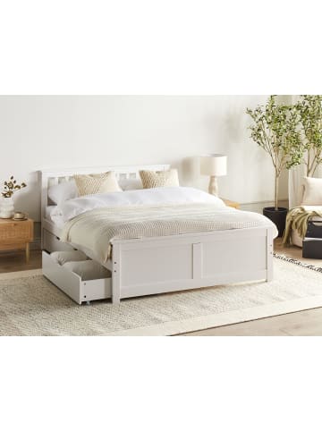 Beliani 5-tlg Doppelbett OLENDON in Weiß