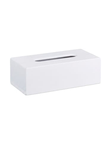 relaxdays Tücherbox in Weiß