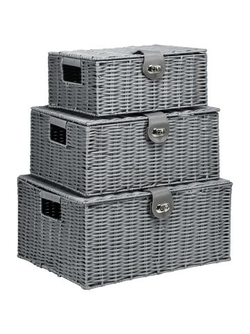 HOMCOM Aufbewahrungskorb-35,5L x 28,5B x 18H cm-Grau
