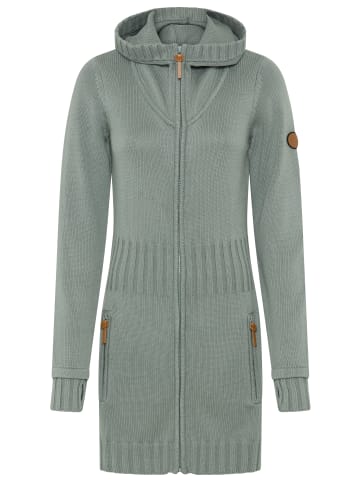 Kangaroos Kapuzenstrickjacke in salbei