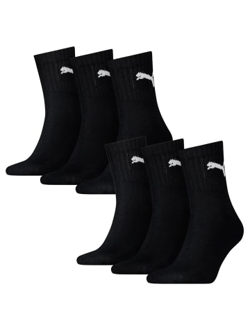 Puma Socken 6 Paar Puma Short Crew in schwarz