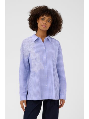 CULTURE Langarm - Hemd CUjani Oversize fit in Blue Check