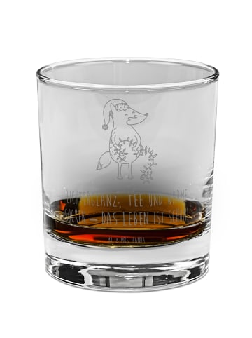 Mr. & Mrs. Panda Whiskeyglas Fuchs Weihnachten mit Spruch in Transparent