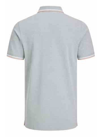 Jack & Jones Polo Shirt JJEPAULOS Sommer Hemd Kragen Pique Cotton in Hellgrau