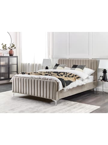 Beliani 2-tlg Doppelbett LUNAN in Grau