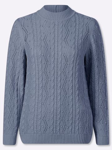 WITT WEIDEN Stehkragen-Pullover in taubenblau