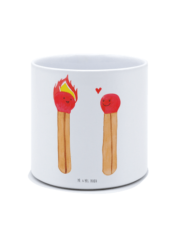 Mr. & Mrs. Panda Pflanztopf Streichhölzer ohne Spruch in Weiß