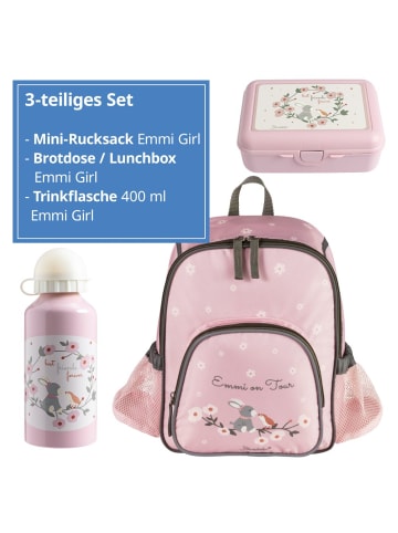 Sterntaler 3er Set Rucksack, Brotdose & Trinkflasche in rosa