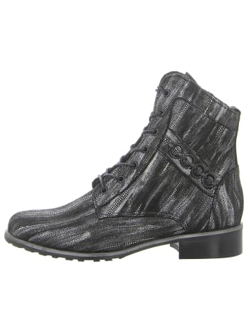 SIMEN Schnürstiefeletten in schwarz/silbern