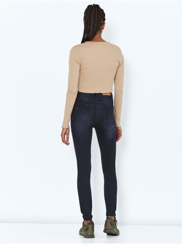 Noisy may High Waist Skinny Fit Jeans NMCALLIE in Dunkelblau