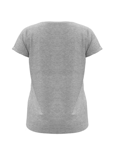 Betty Barclay Rundhals-Shirt mit Raffung in Grau/Schwarz