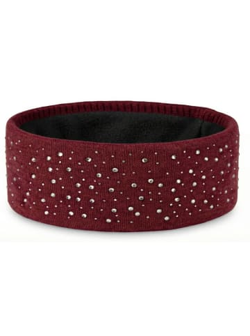 styleBREAKER Feinstrick Stirnband in Bordeaux-Rot