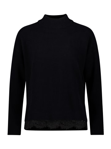 Betty Barclay Feinstrickpullover mit Spitzenkante in Schwarz
