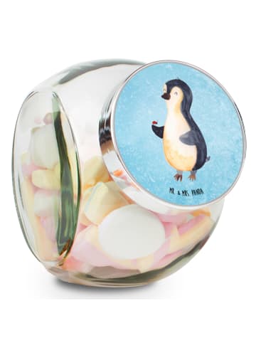 Mr. & Mrs. Panda Vorratsdose Glas Pinguin Marienkäfer ohne Spruch in Eisblau