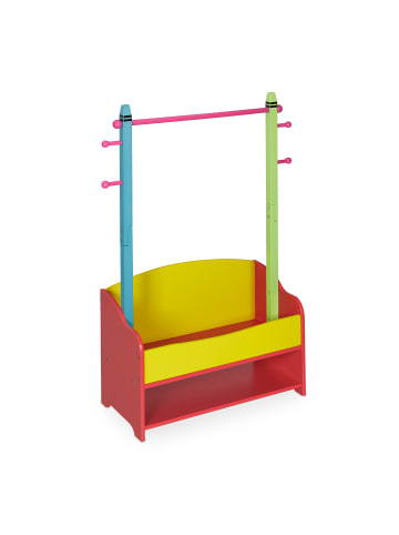 relaxdays Kinder-Kleiderständer in Bunt - (B)71 x (H)100,5 x (T)30 cm