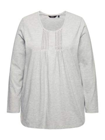 Ulla Popken Shirt in hellgrau mélange