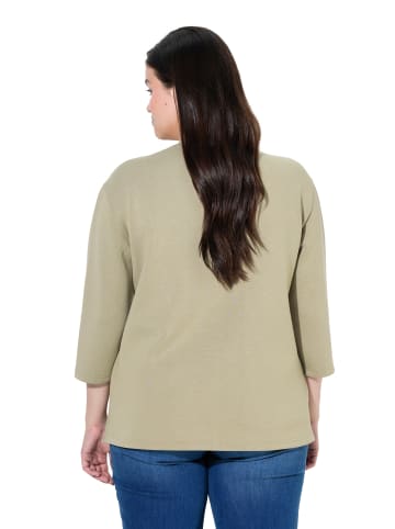 Ulla Popken Sweatshirt in helles khaki