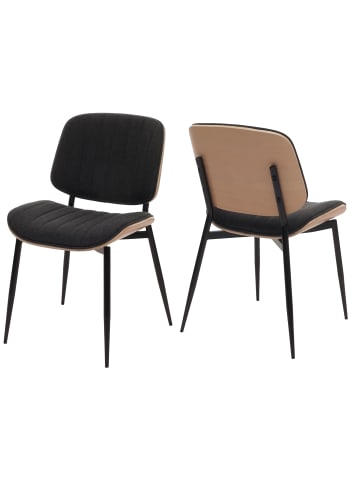 MCW 2er-Set Esszimmerstuhl O44, Natur, dunkelgrau