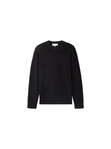 TOM TAILOR Denim Pullover in black multicolor neps