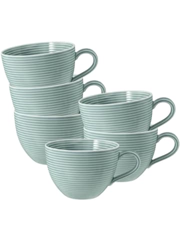 Seltmann Weiden 6er Set Milchkaffeetassen Beat Color Glaze 0,35 l in Arktisblau