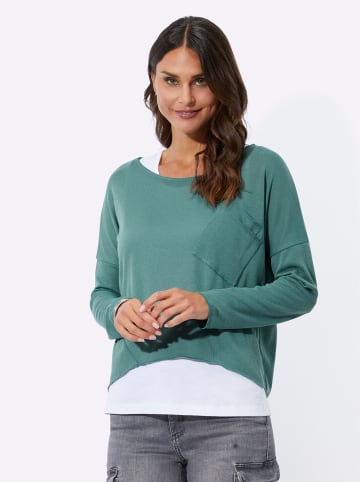 WITT WEIDEN 2-in-1-Shirt in jade-weiß