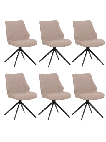 MCW 6er-Set Esszimmerstuhl O48, Beige