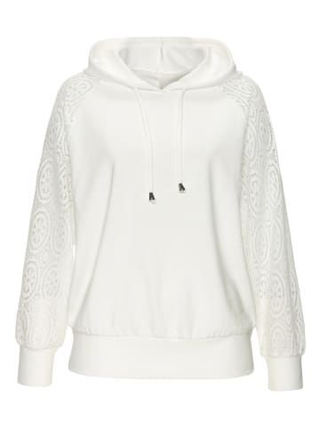 LASCANA Kapuzensweatshirt in weiß