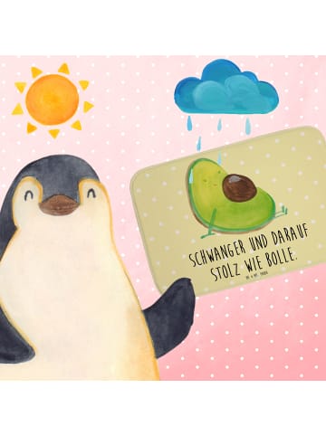 Mr. & Mrs. Panda Badvorleger Avocado Schwangerschaft mit Spruch in Gelb Pastell