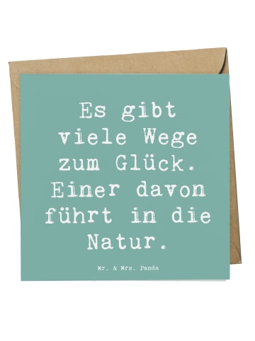 Mr. & Mrs. Panda Grußkarte Spruch Geborgenheit Natur mit Spruch in Meeresbrise