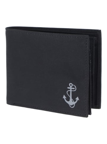 oxmox New Cryptan Geldbörse RFID Schutz 12 cm schwarz-freedom anchor grey