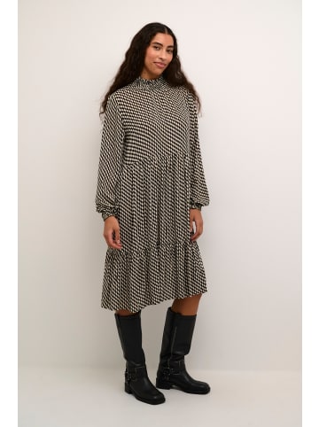 Kaffe Kleid KAamber Relaxed fit in Black_White Wavy Print