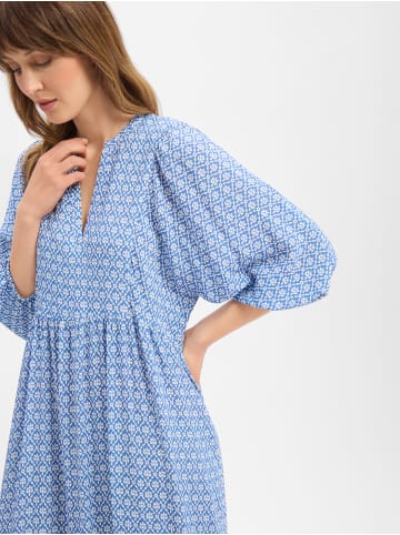 Marie Lund Kleid Saskia Long in indigo weiß - 0001