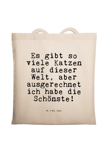 Mr. & Mrs. Panda Tasche Es gibt so viele... mit Spruch in Creme