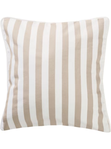 Erwin Müller Edel-Flanell Kuschelkissenbezug in taupe-weiß